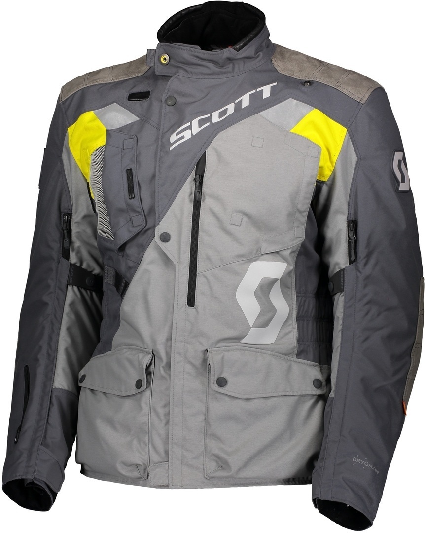 Scott Dualraid Dryo Chaqueta textil de motocicleta gris/amarillo 3XL Figura 1