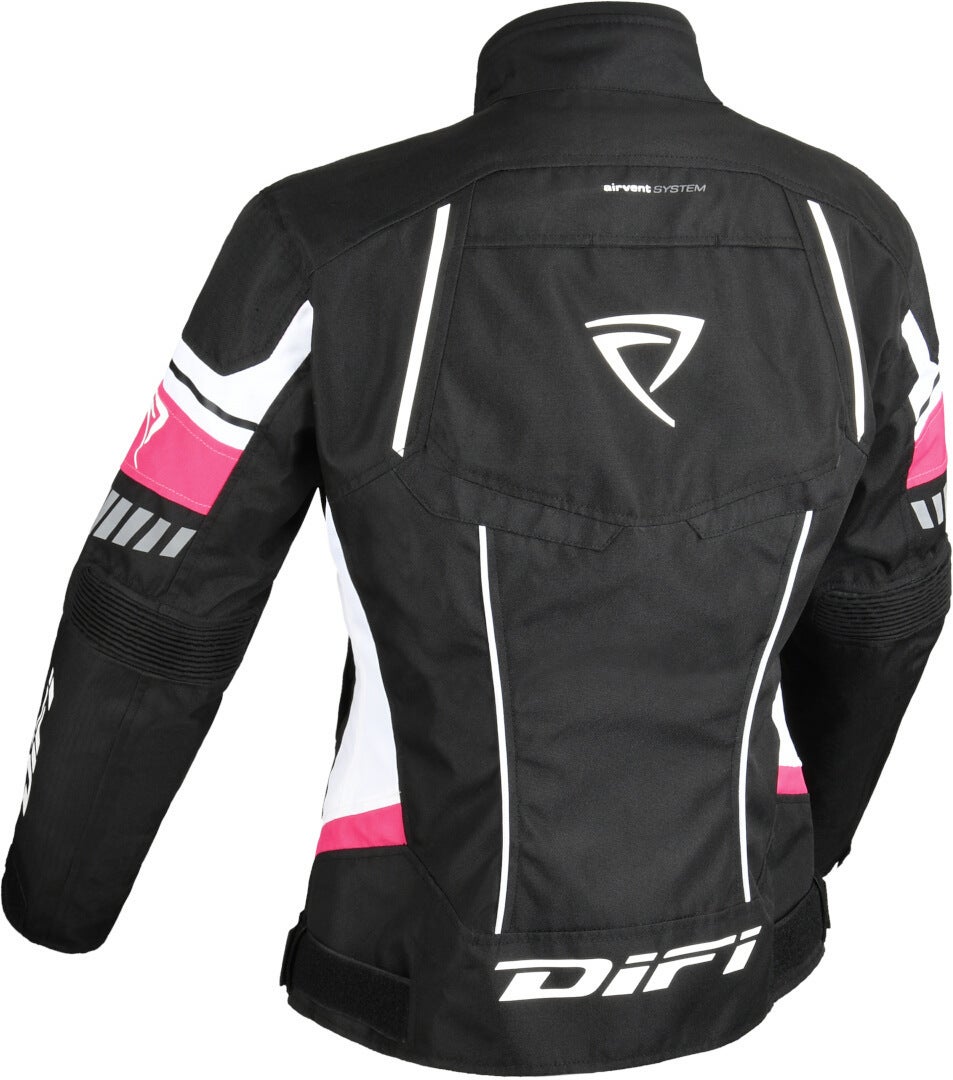 DIFI Estoril Aerotex imperméable dames moto textile veste noir/blanc/rose L Figure 2