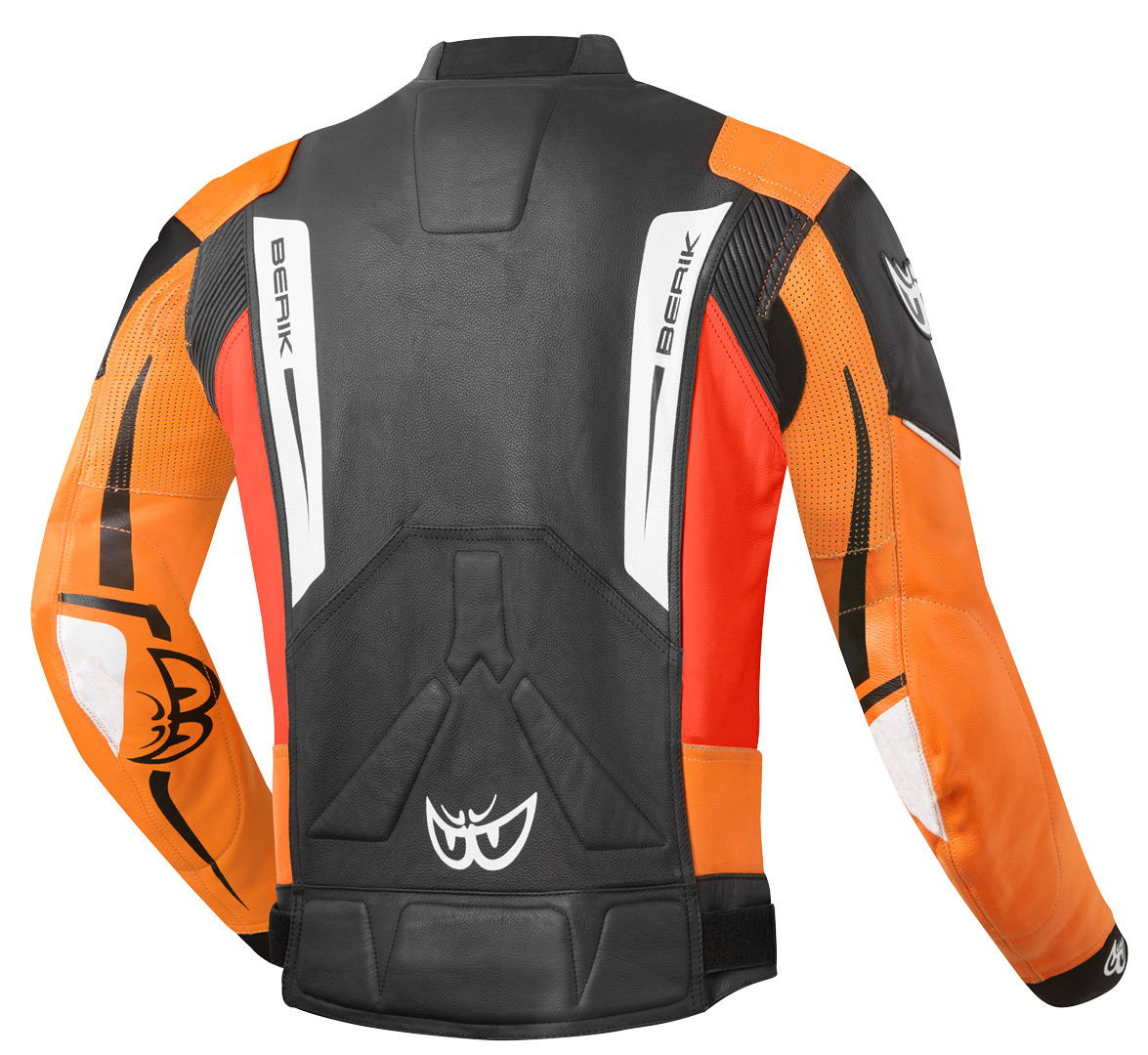 Berik Striper Evo Motorcycle Leather Jacket black/orange 54 Figure 2