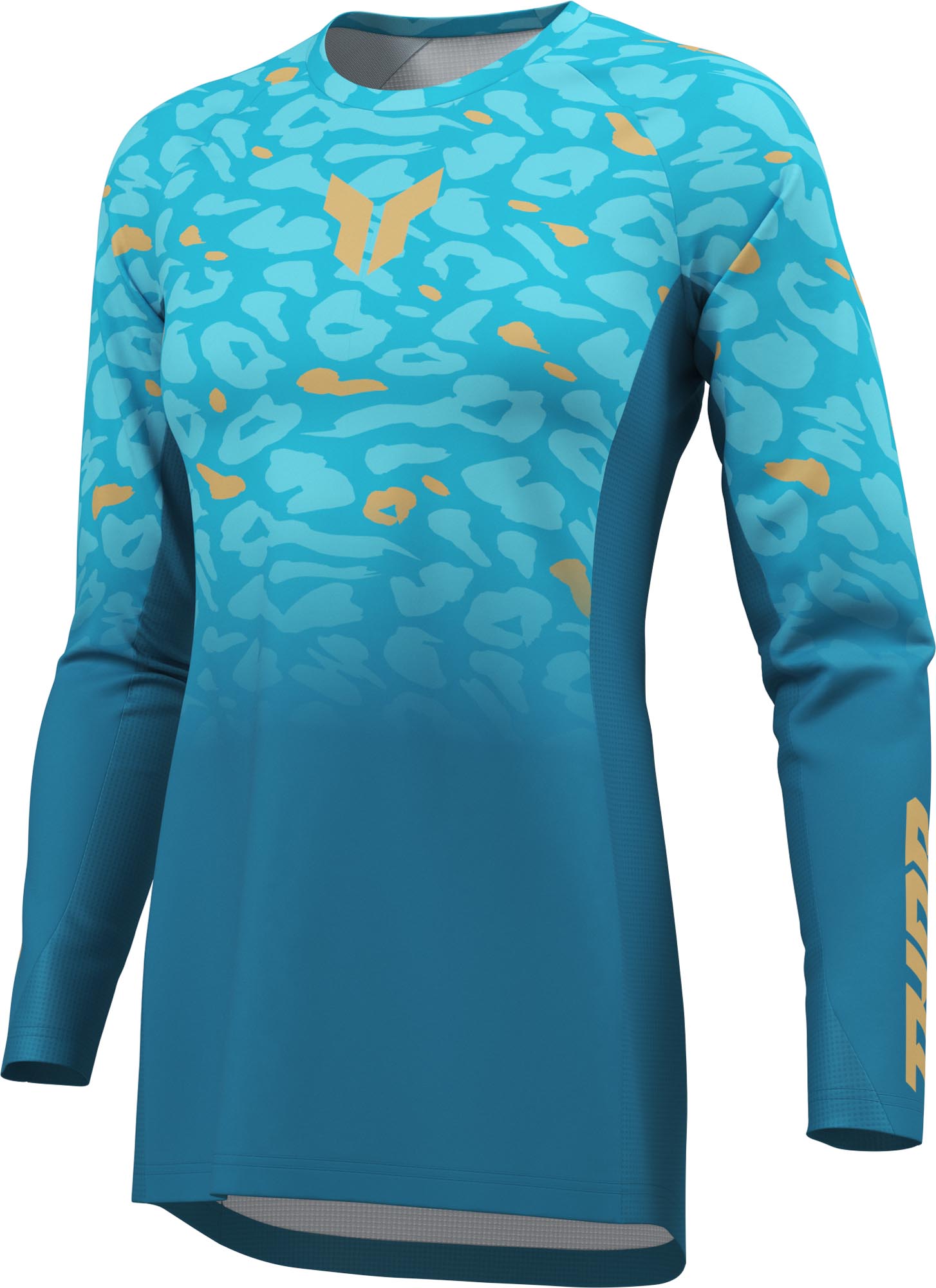 Thor Launchmode Spotted Ladies Motocross Jersey dark blue/light blue S Figure 1