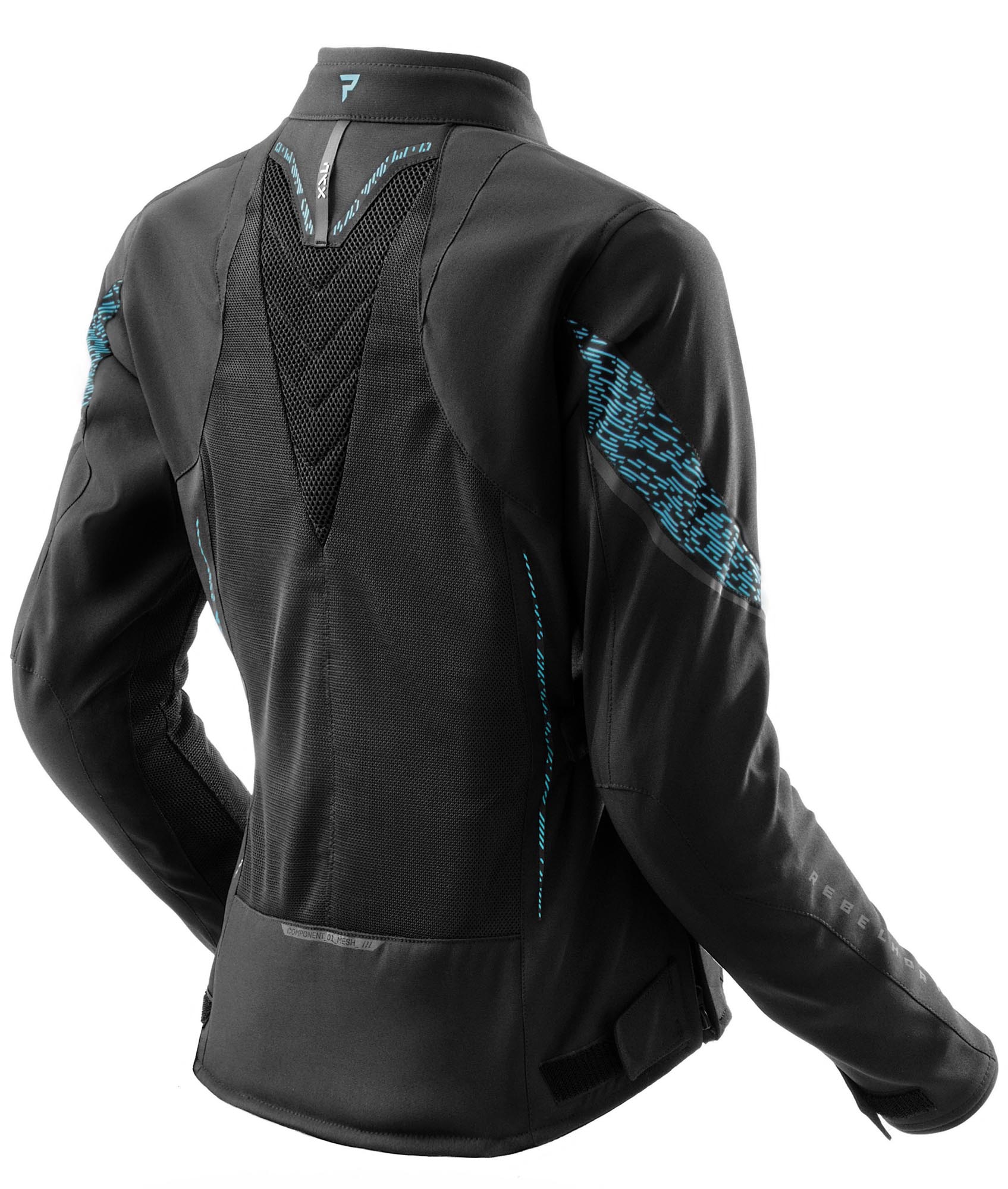 Rebelhorn Jax waterproof Ladies Motorcycle Textile Jacket black/blue L Figure 2