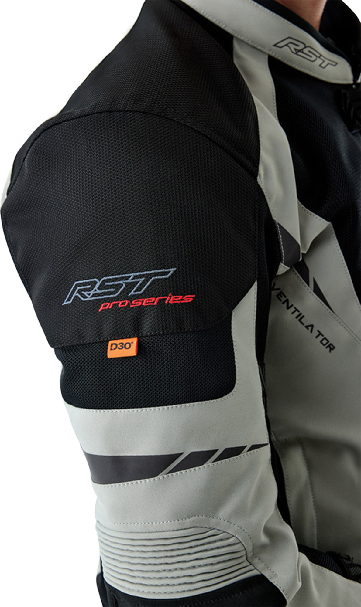 RST Pro Series Ventilator D3O オートバイテキスタイルジャケット 黒/銀 62 図3
