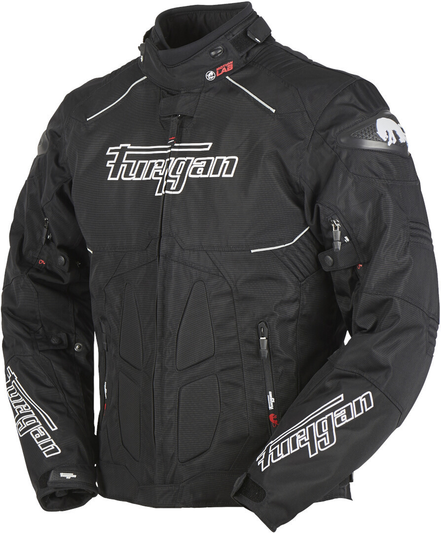 Furygan Titanium Motorrad Textiljacke schwarz/weiß XL Abbildung 2