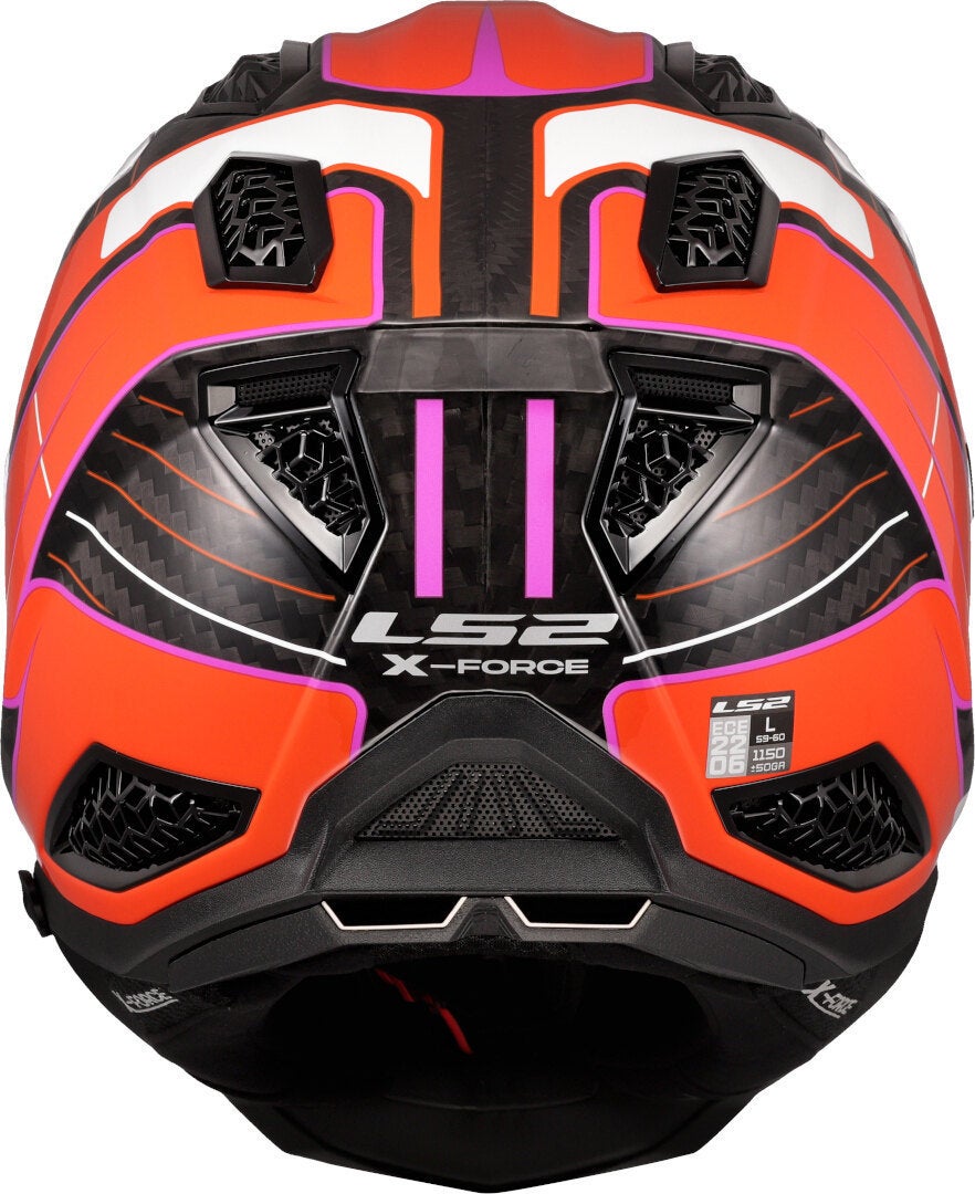 LS2 MX703 X-Force Galuo Carbon Motorcross Helm wit/oranje S (55/56) Figuur 4