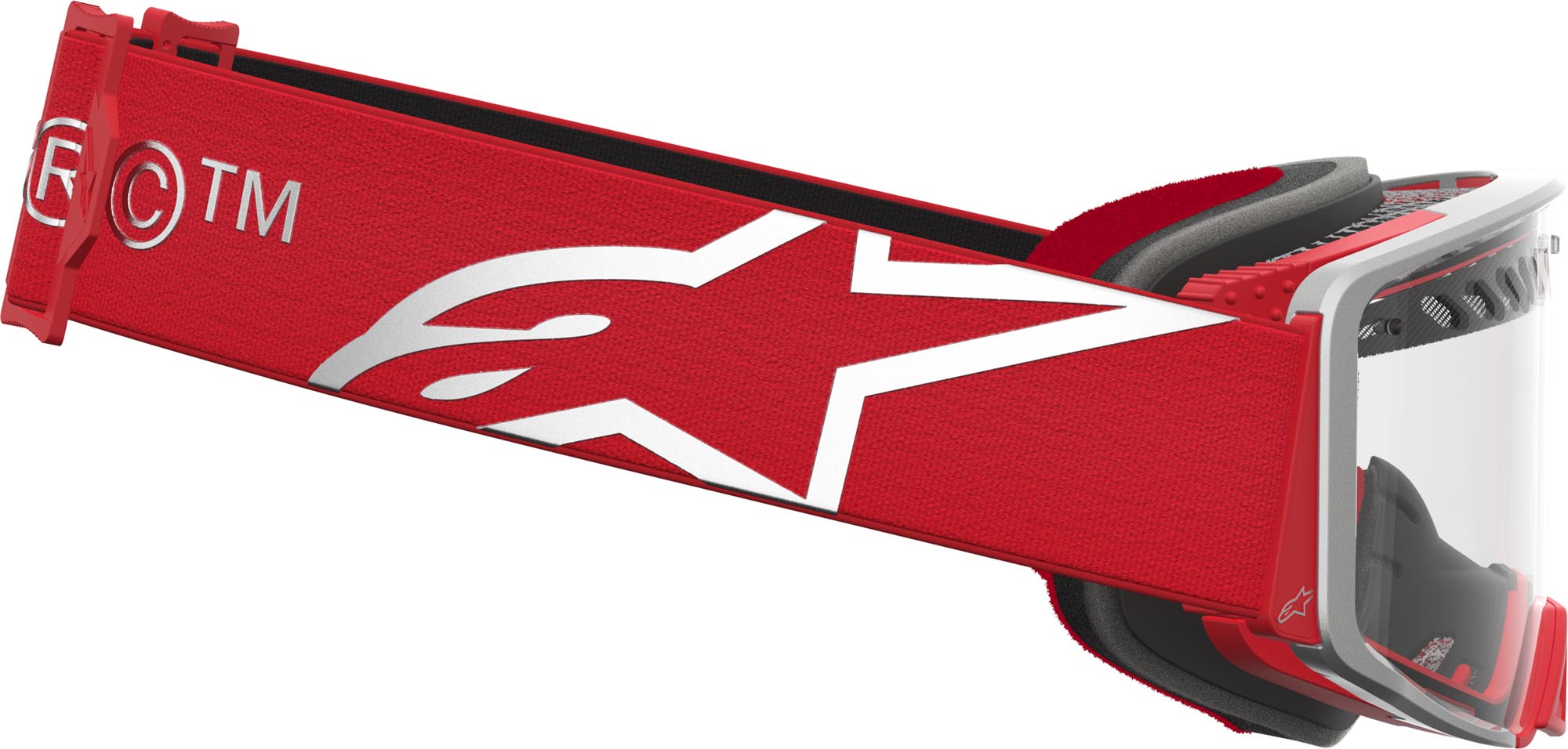 Alpinestars Supertech Dura Air Fluid Occhiali da motocross rosso/argento Figura 4