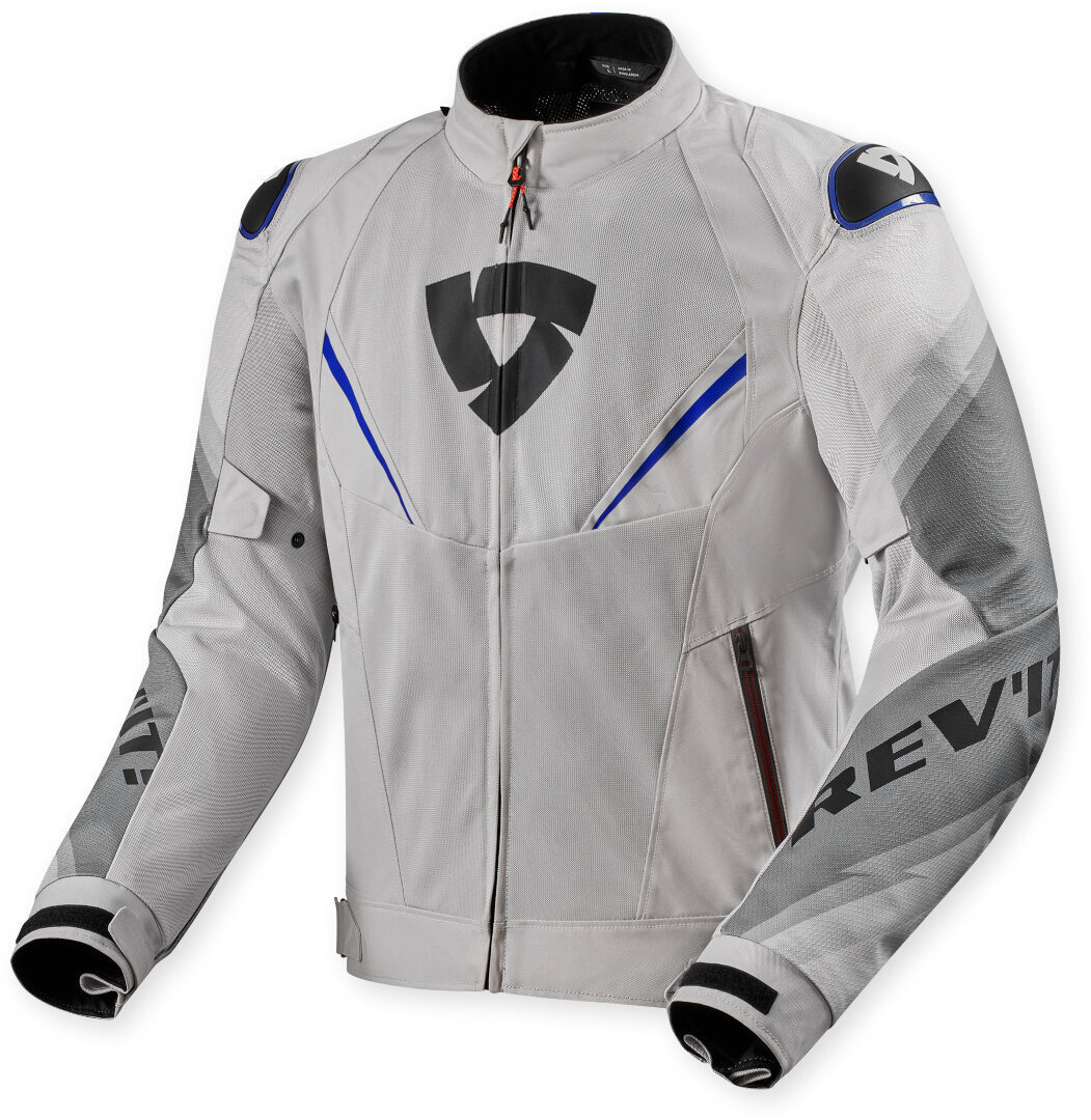 Revit Quantum 3 Air Blouson textile de moto argent/bleu S Figure 1