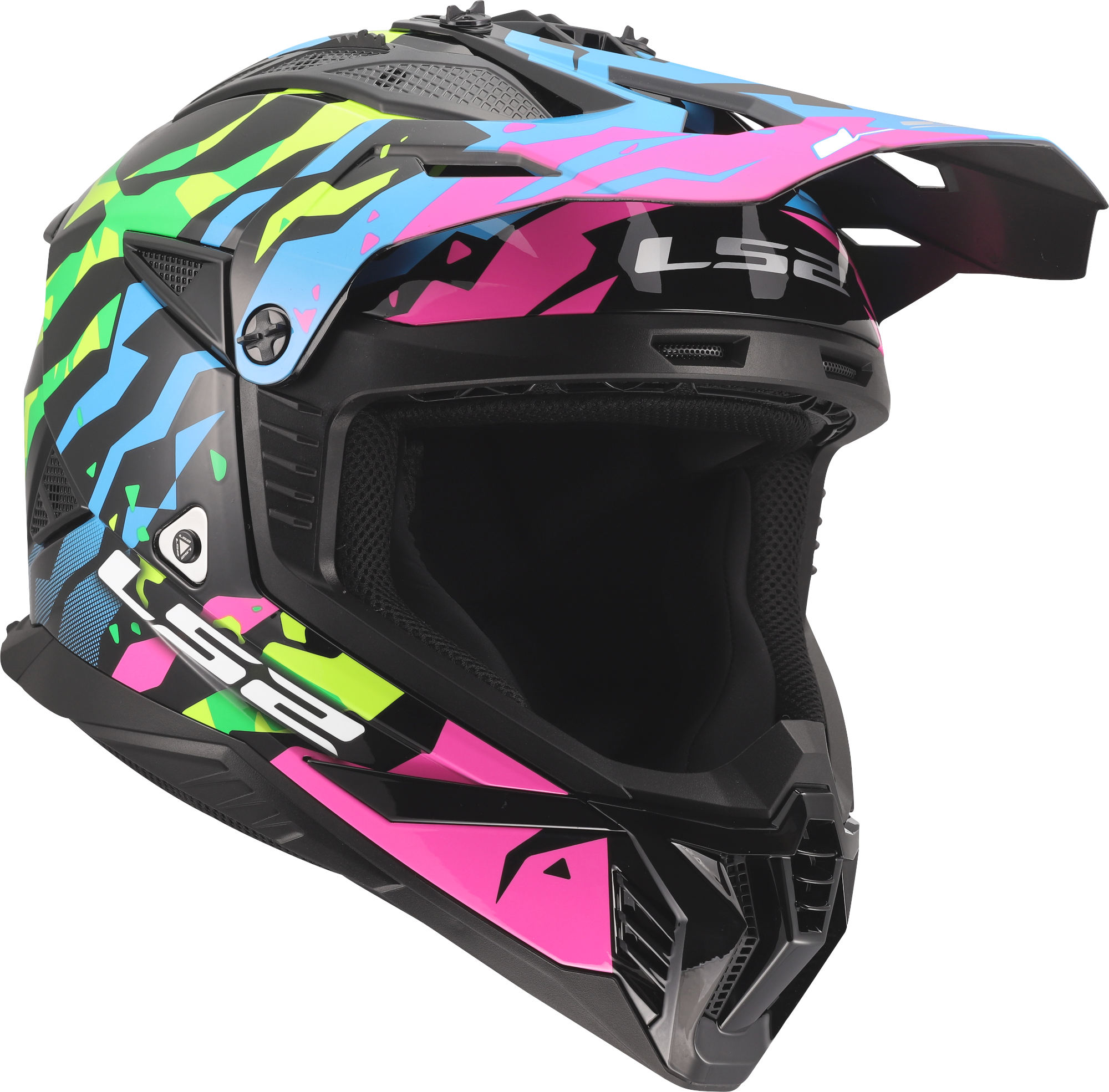 LS2 MX708 Fast II Grotesk Casco da motocross blu/verde L (59/60) Figura 7