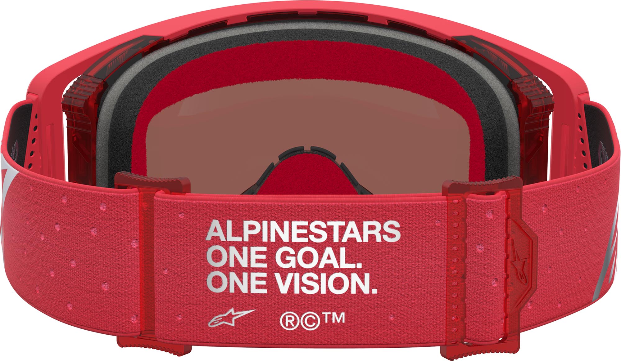 Alpinestars Supertech Vesta Mirror Motokros očala rdeča/bela Slika 2