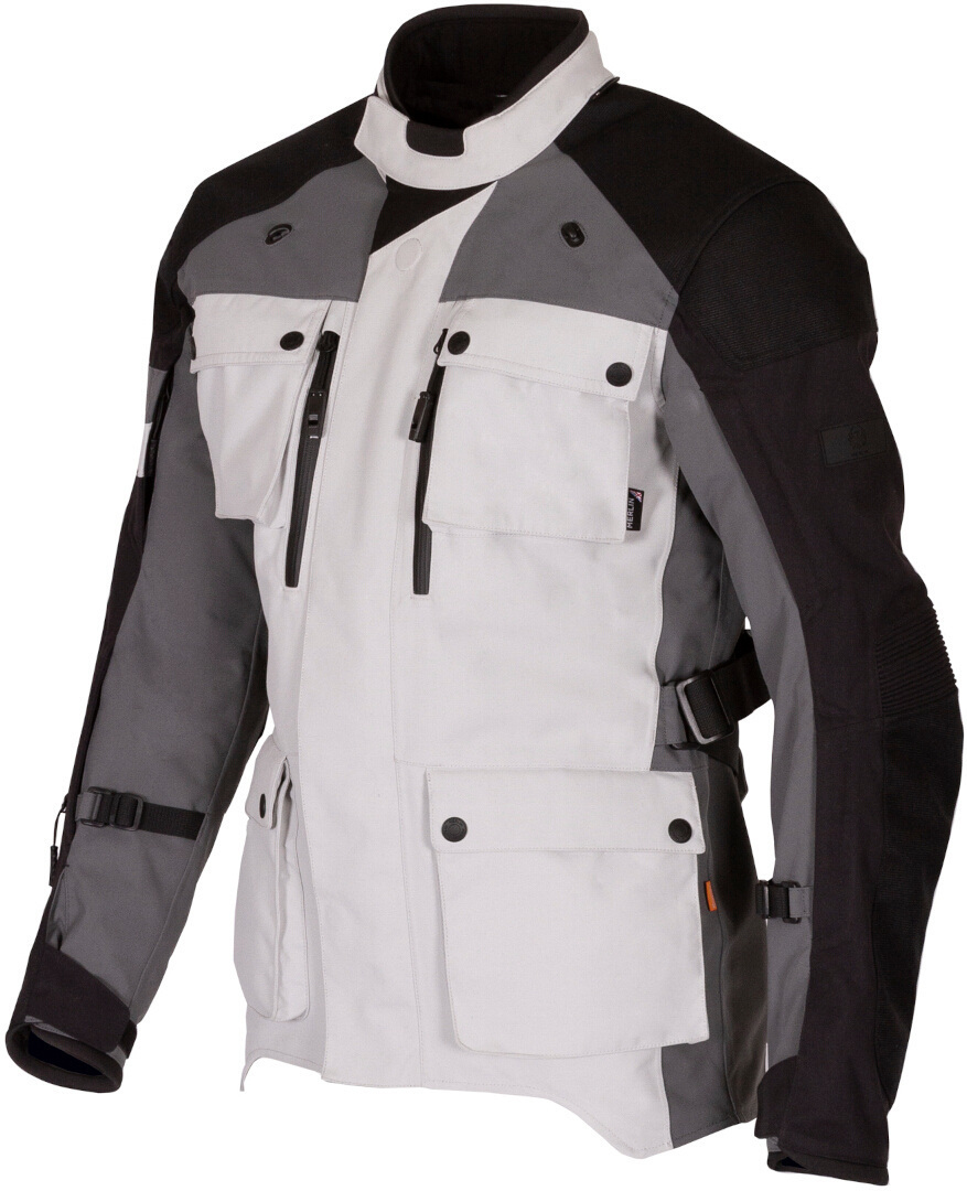 Merlin Solitude D3O Motorrad Textiljacke schwarz/weiß/grau 5XL Abbildung 4