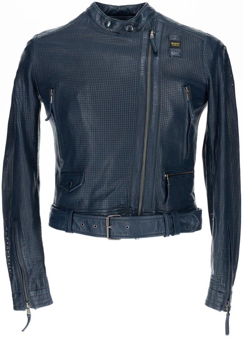 Blauer USA Moore Jaqueta de couro perfurado senhoras azul S Figura 1