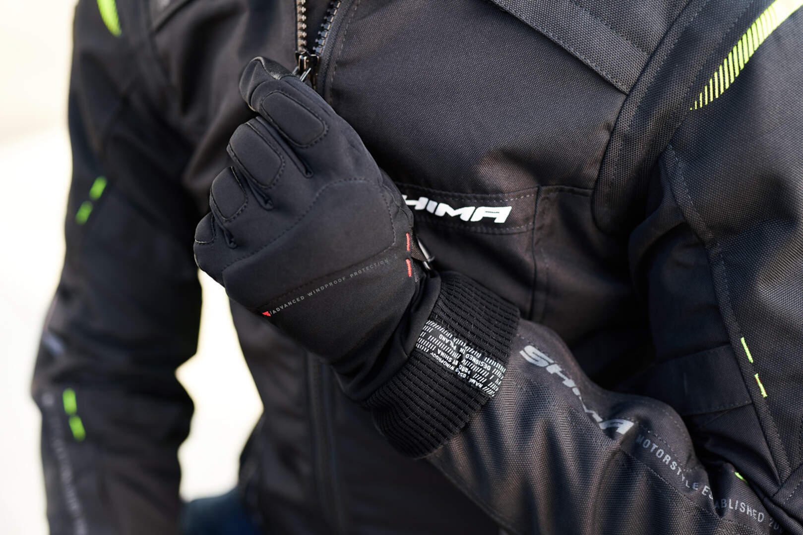 SHIMA Rush veste textile de moto imperméable noir/jaune L Figure 5