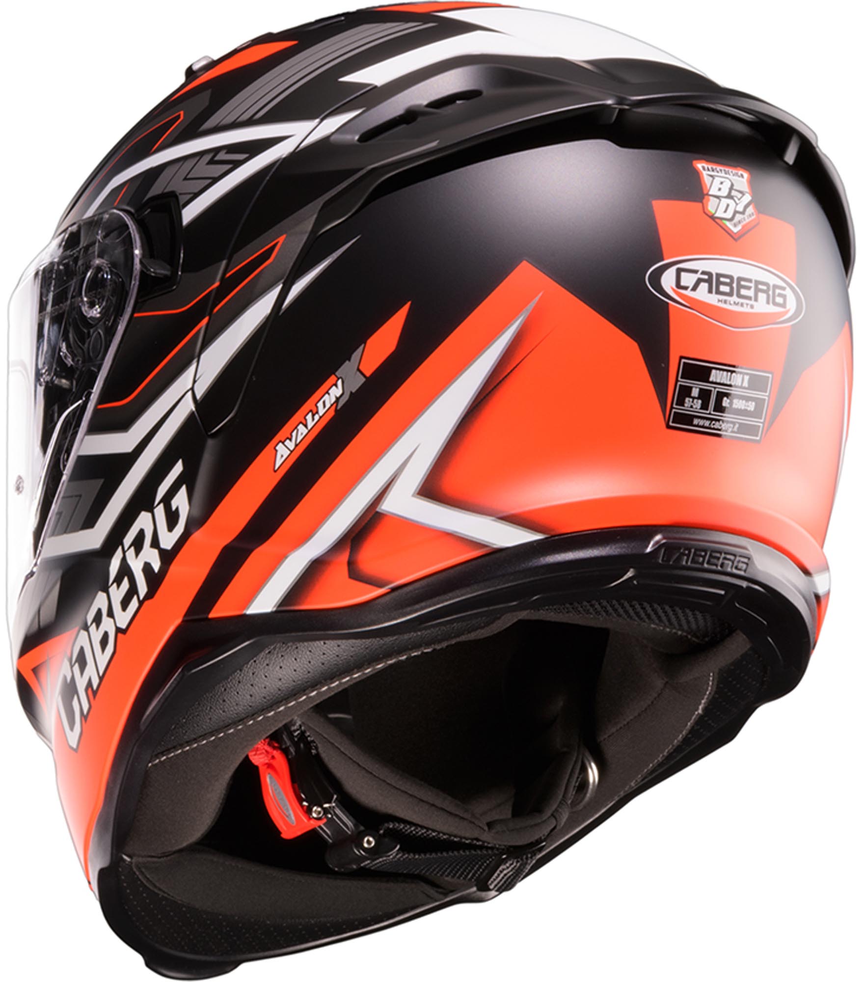 Caberg Avalon X Brama Helm schwarz matt/grau/rot L (59/60) Abbildung 4