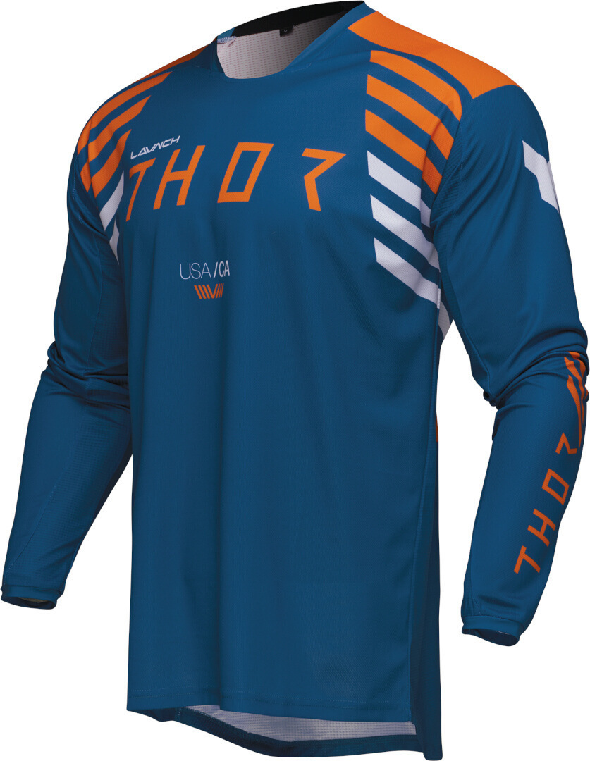 Thor Launchmode Zone Motocross trøje blå/orange 3XL Figur 1