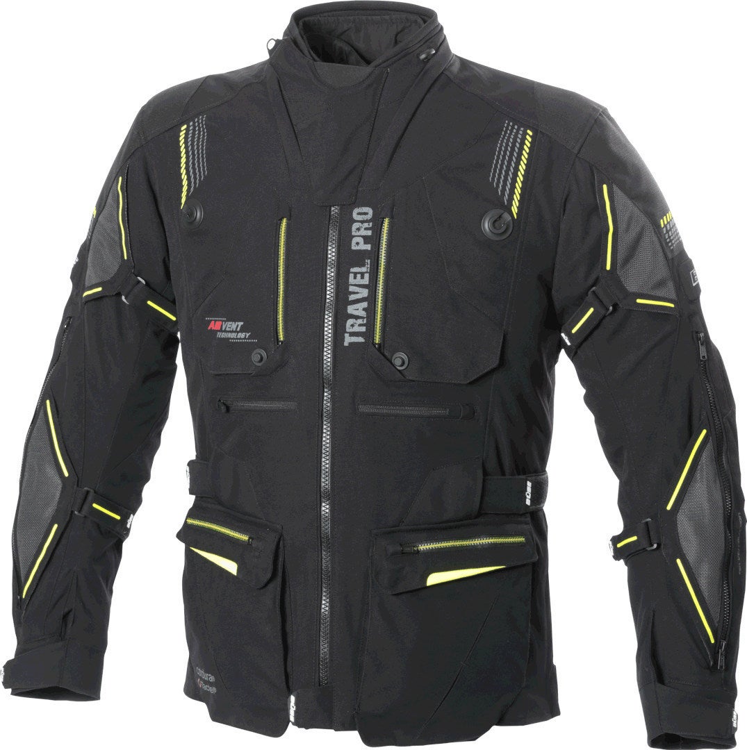 Büse Travel Pro Motorrad Textiljacke schwarz/grau/gelb 52 Abbildung 1