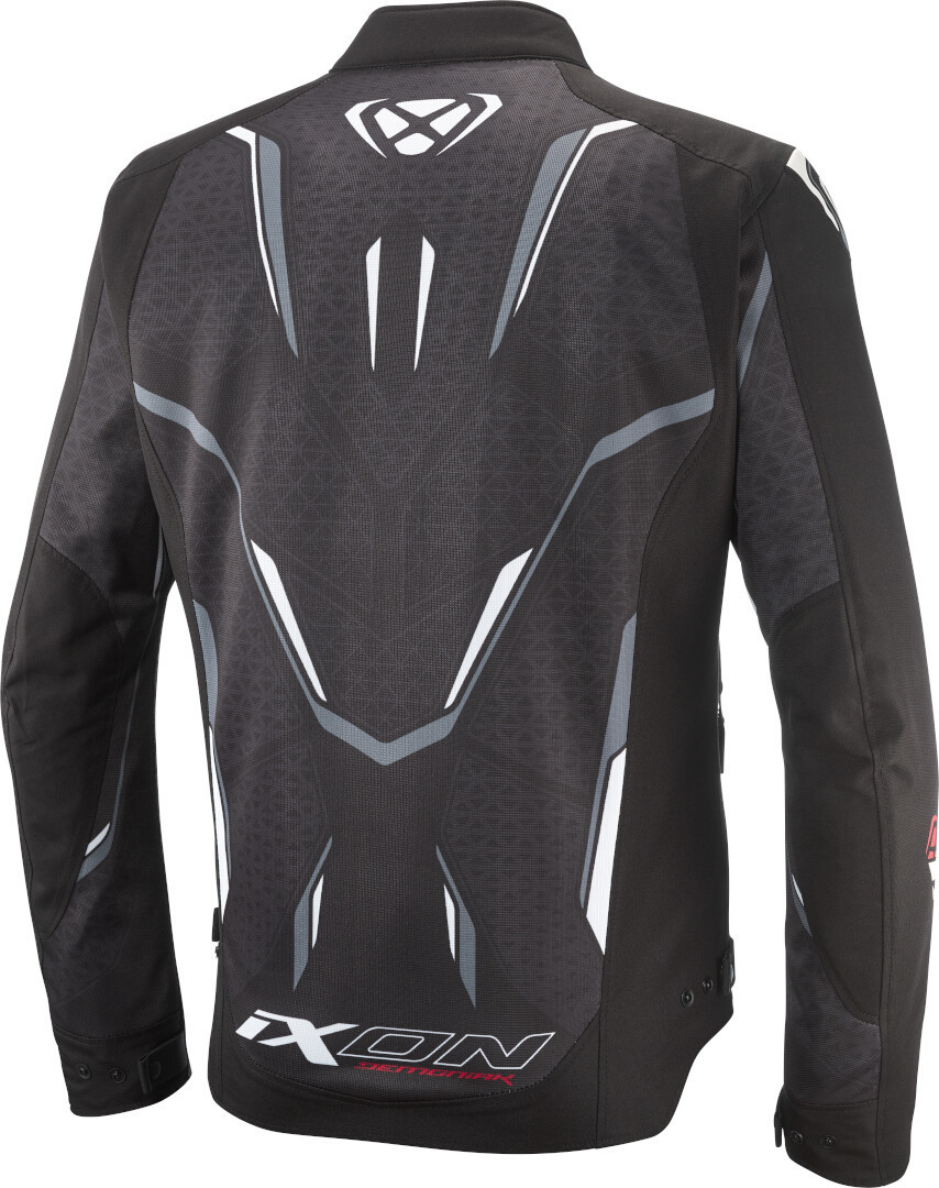 Ixon Demoniak Motorcycle Textile Jacket black/white L Figure 8