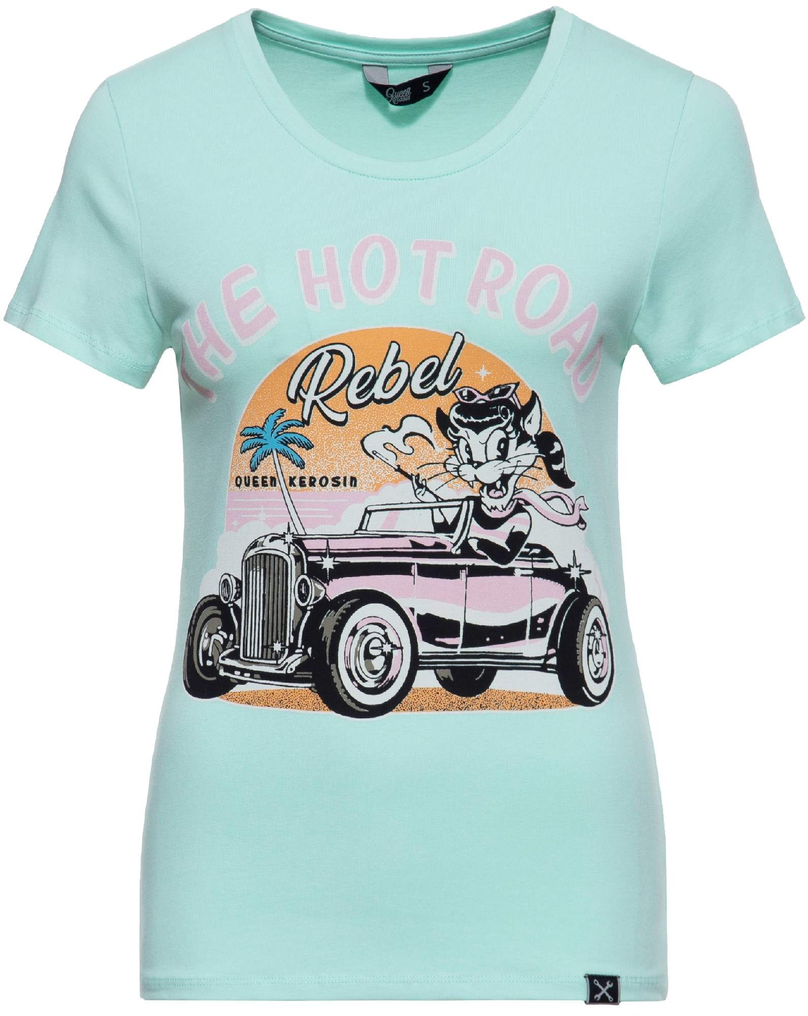 Queen Kerosin The Hot Road Rebel Maglietta da donna turchese 3XL Figura 1