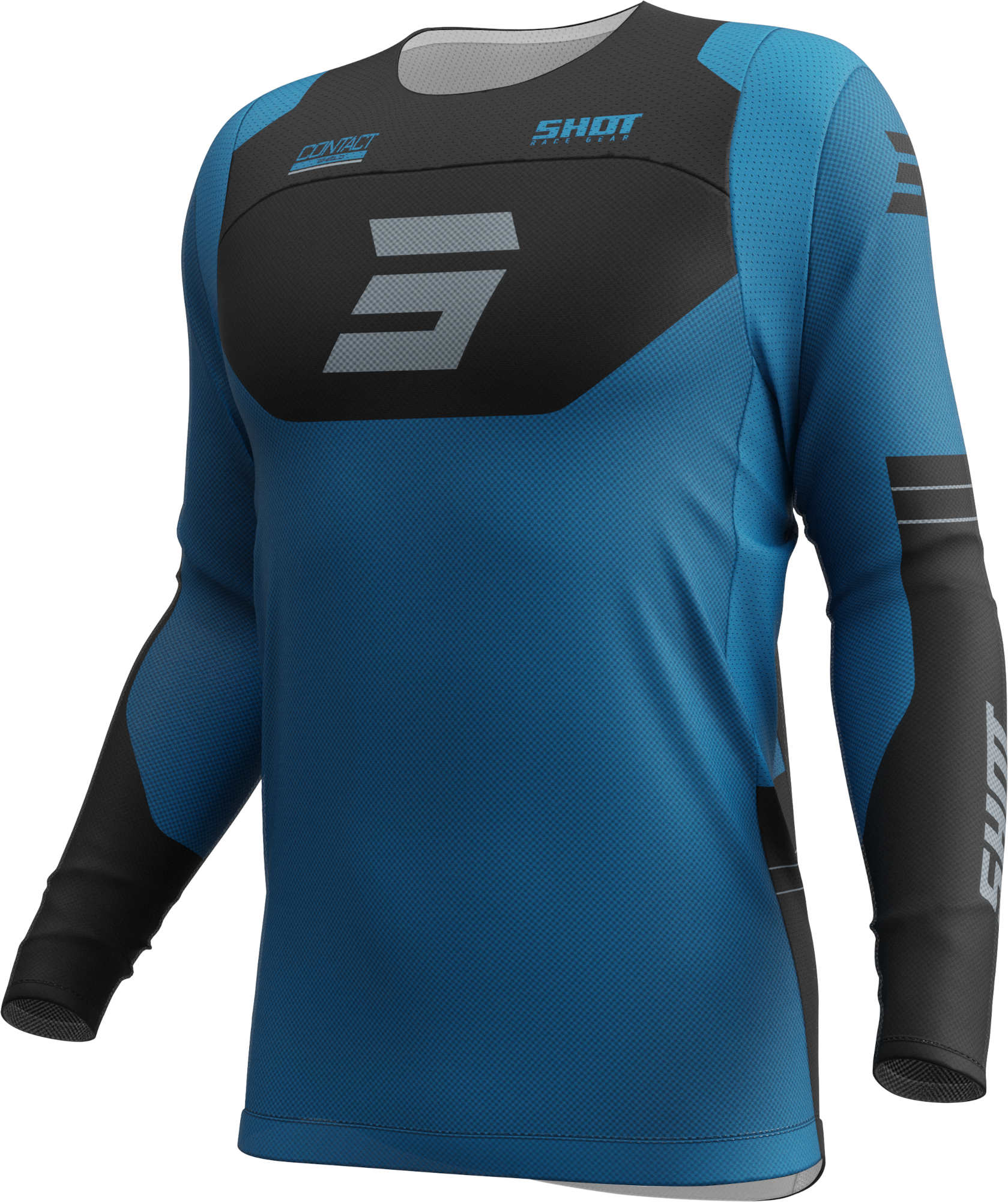Shot Contact Shield Maglia da motocross blu S Figura 1