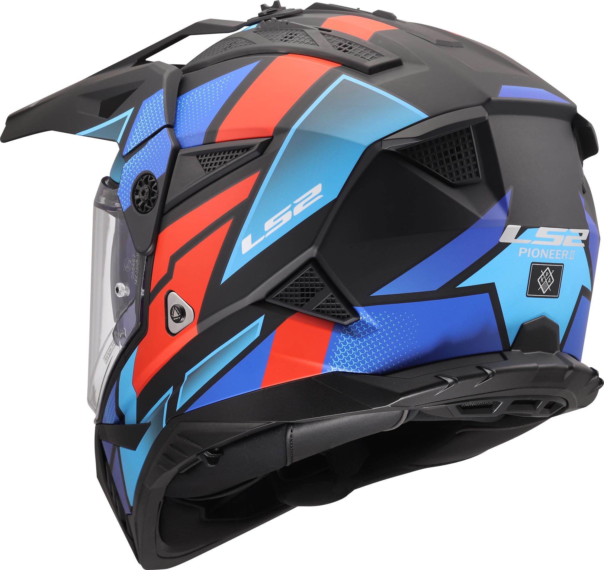 LS2 MX702 Pioneer II Block Casco Enduro nero/rosso/blu L (59/60) Figura 5