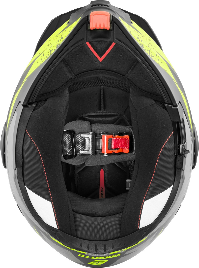 Bogotto FG-102 Safari Cască Enduro din fibră de sticlă Negru mat/gri/galben XS Figura 8