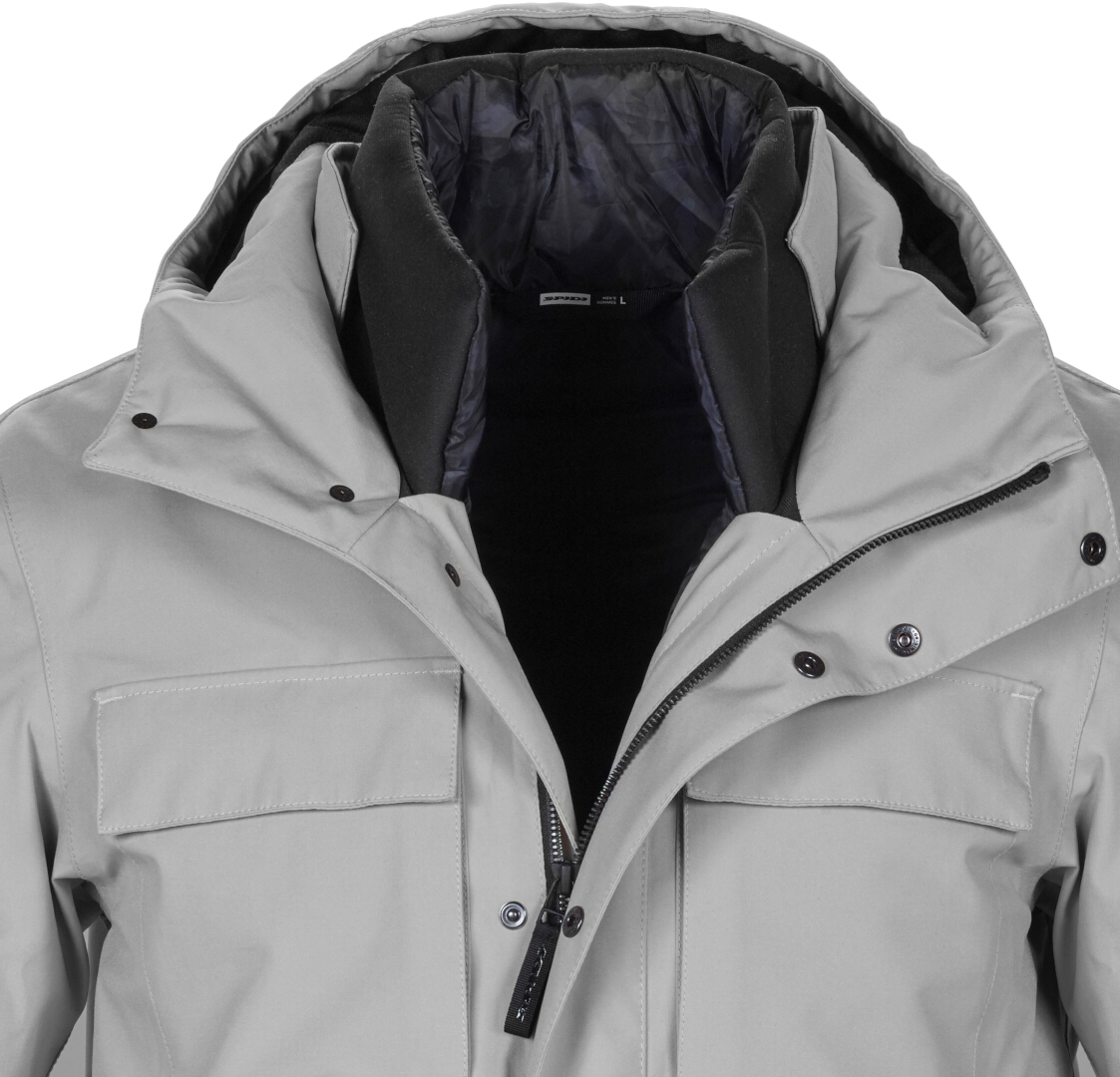 Spidi Riding Parka H2Out waterproof Motorcycle Textile Jacket light grey 4XL Figure 5