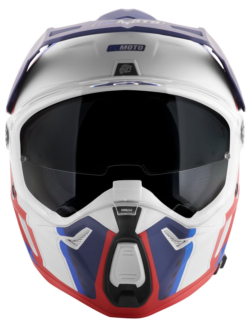 FC-Moto Merkur Pro Air Casco Enduro blu/rosso/bianco M Figura 9