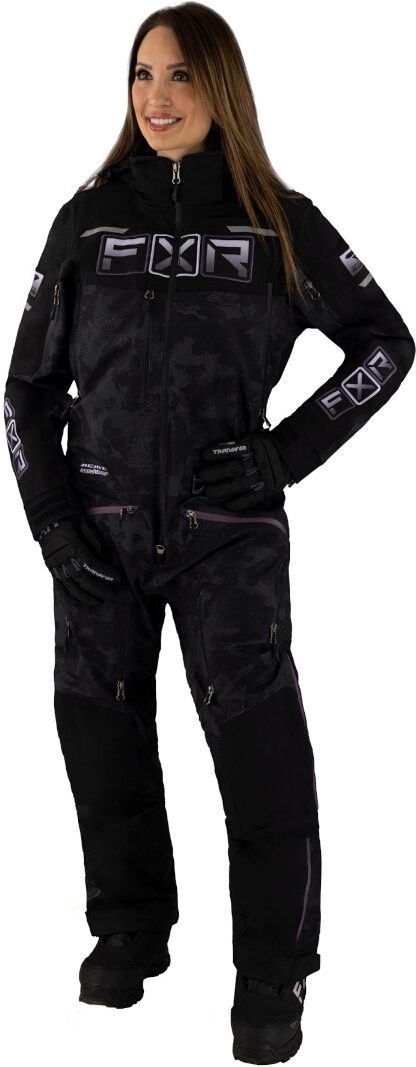 FXR Maverick Lite Costum de snowmobil One Piece pentru doamne Negru/gri 2 Figura 1