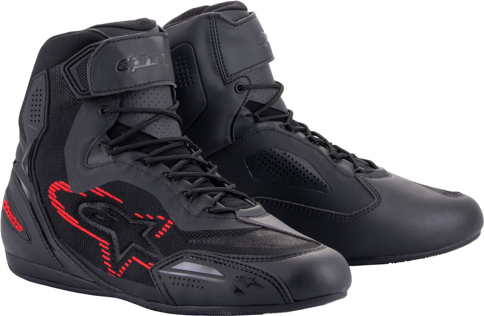 Alpinestars Faster 3 Rideknit Motorcykel sko sort/grå/rød 10 (43) Figur 1