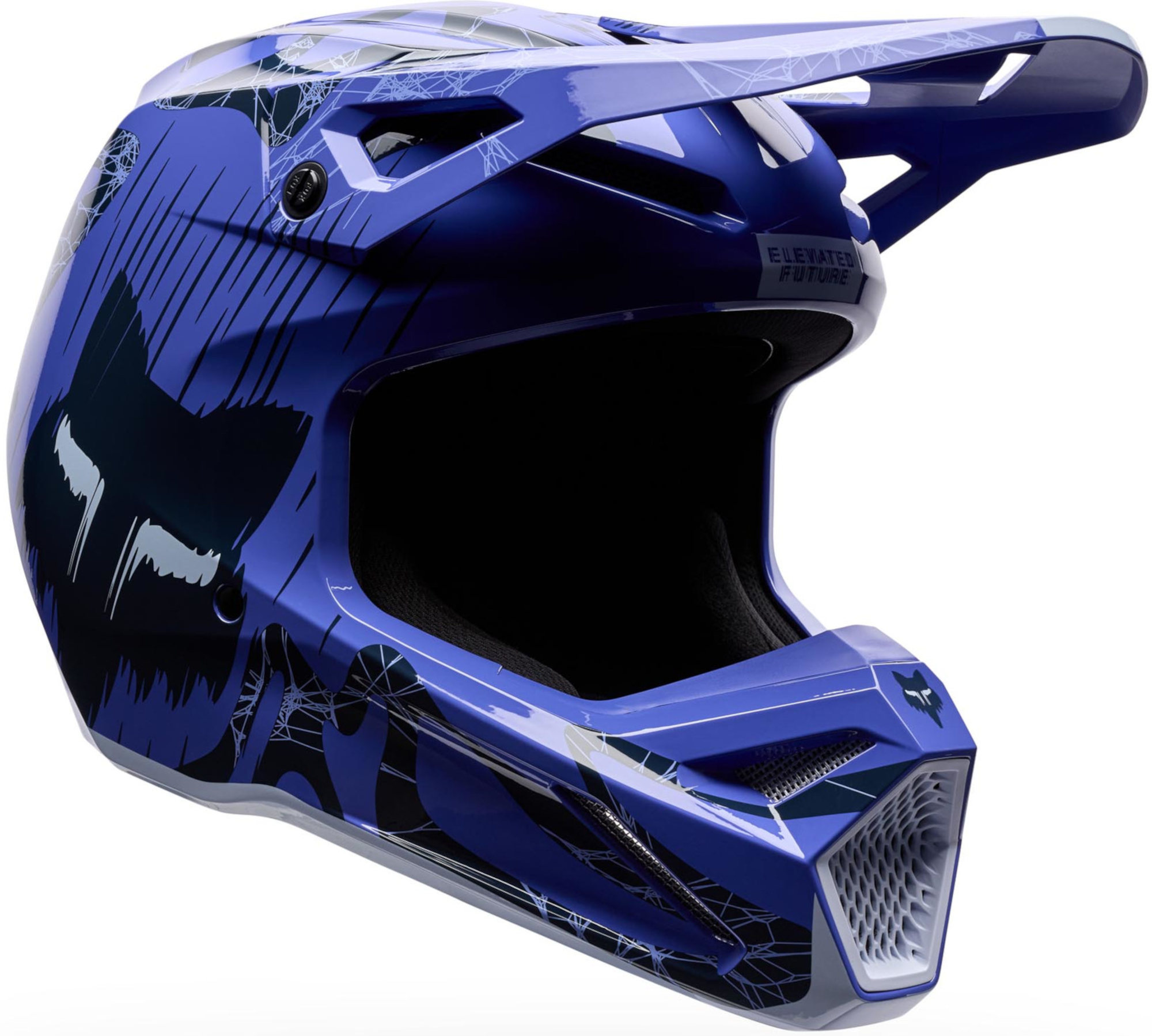 FOX V1 Diffuse Special Edition Motocross Helmet purple/black S Figure 1