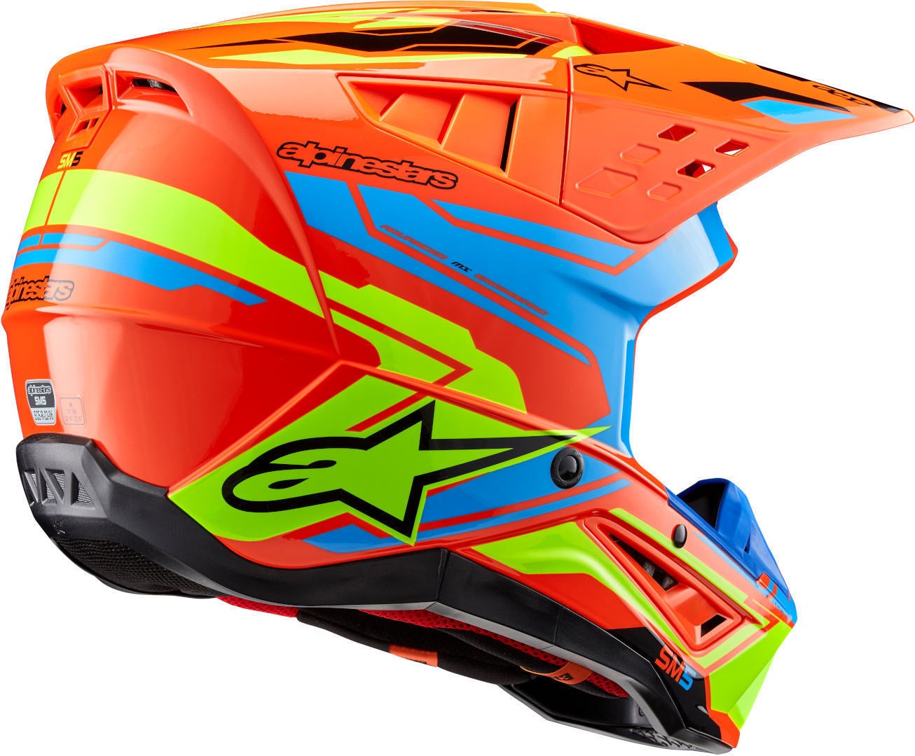 Alpinestars S-M5 Action 2 2024 Motocross Helm orange/gelb S (55/56) Abbildung 6