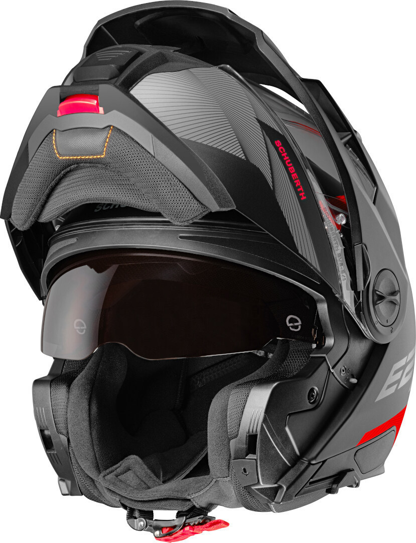 Schuberth E2 Defender Helmet black matt/red M (57) Figure 3