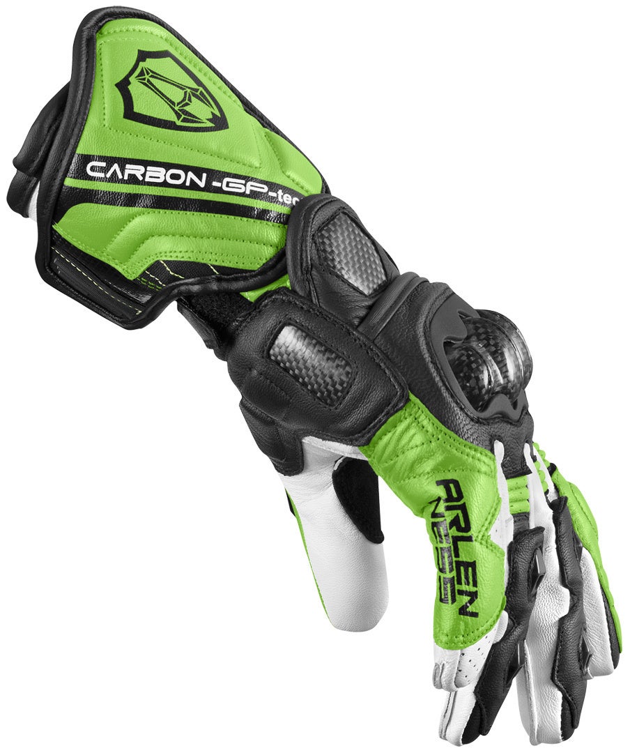 Arlen Ness RG-X Motorcykelhandsker sort/hvid/grøn L Figur 3