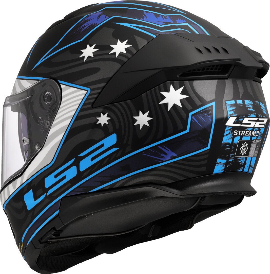 LS2 FF808 Stream II Galdam Helm zwart mat/blauw S (55/56) Figuur 3
