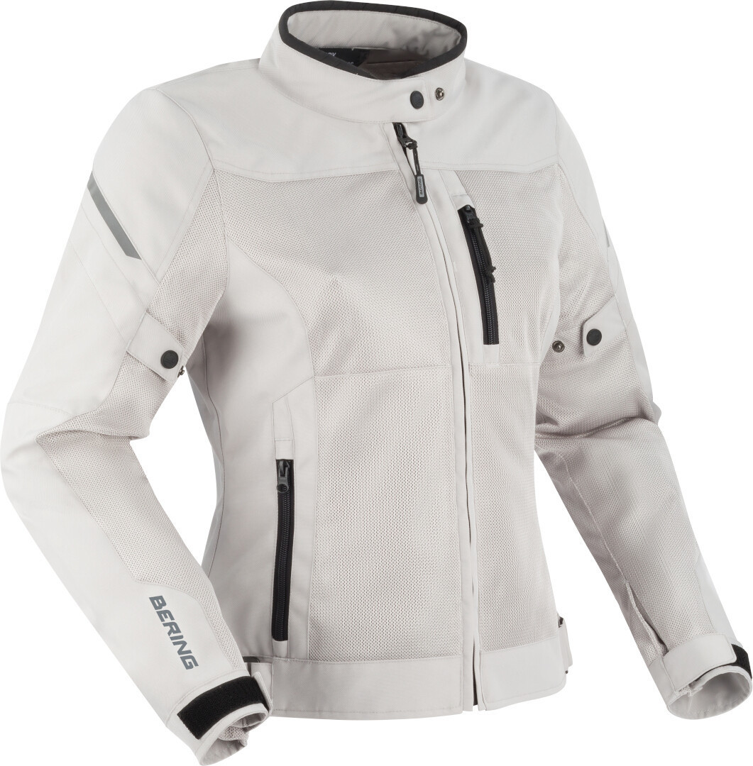 Bering Ozone Ladies Motorcycle Textile Jacket Silver 40 Figure 1