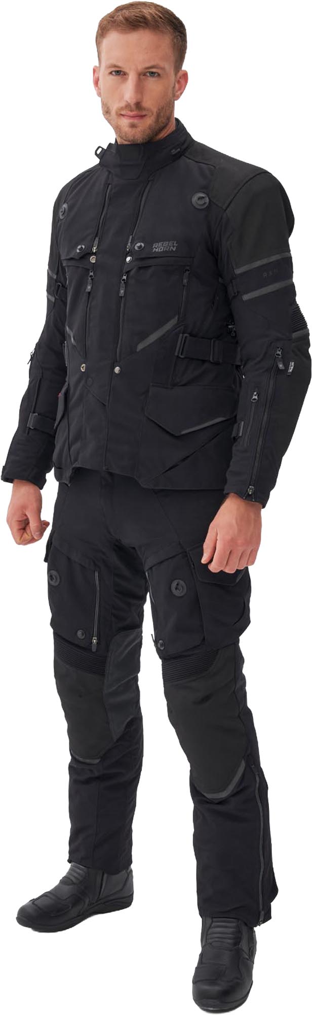 Rebelhorn Range vanntette motorsykkeltekstilbukser Svart L Figur 11