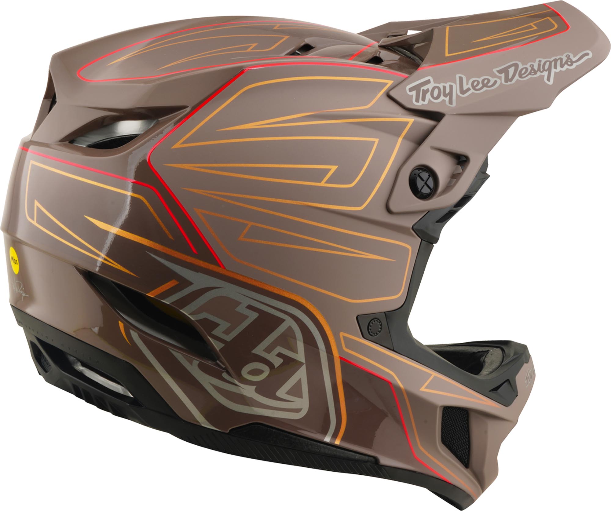 Troy Lee Designs D4 Polyacrylite MIPS Shadow Pro Nobrauciena ķivere S (55/56) 4. attēls