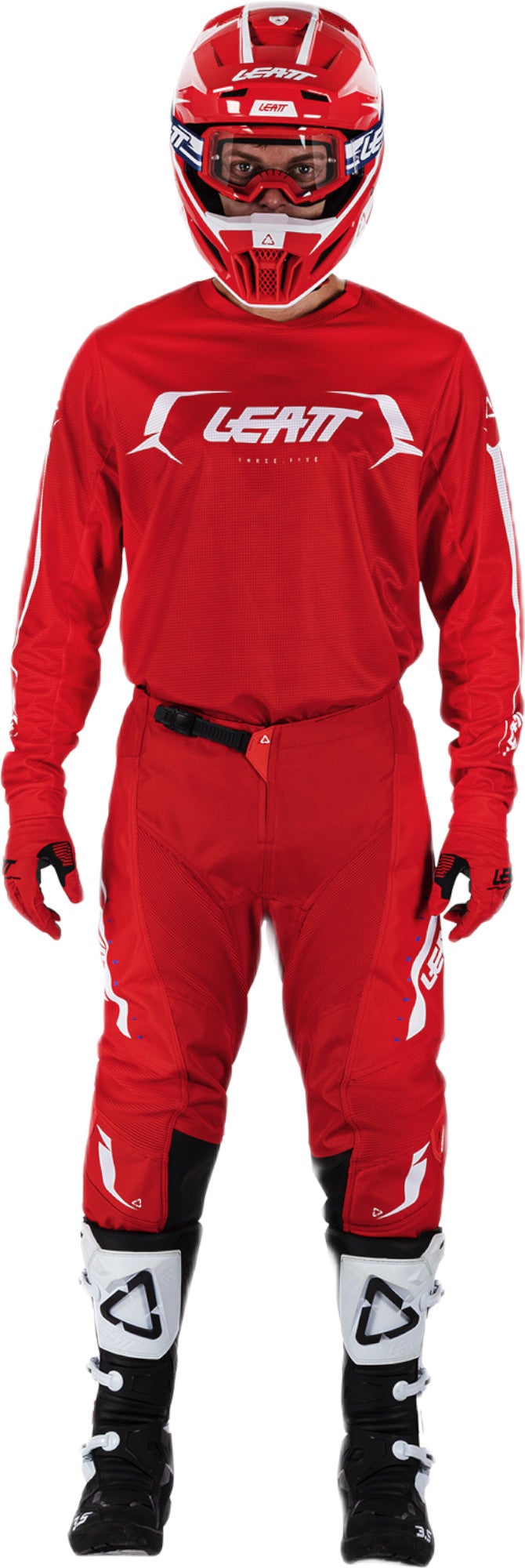 Leatt Moto Ride Kit 3.5 V26 Conjunto de camisa e calça de motocross vermelho/branco S Figura 2