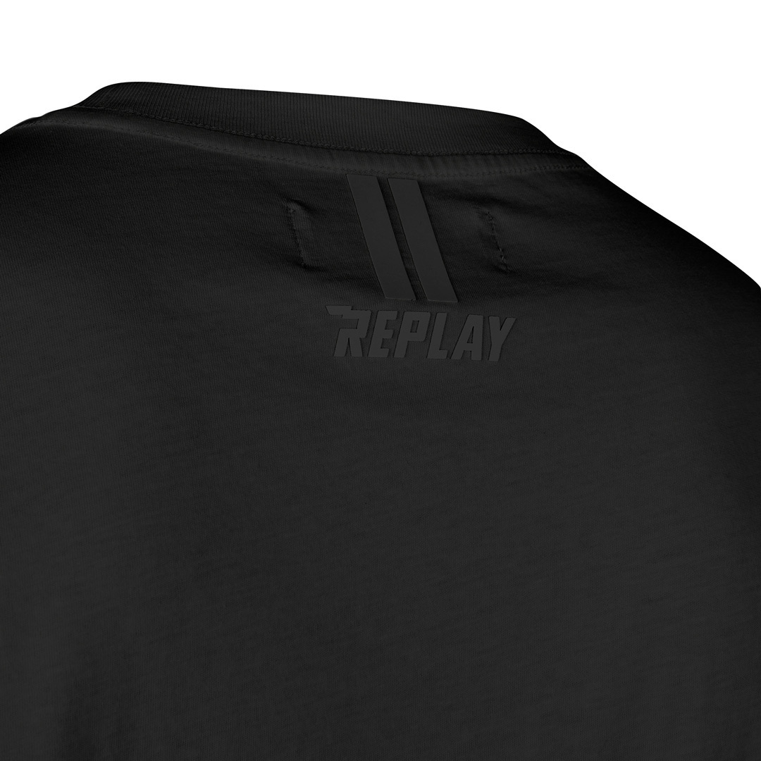 Replay Logo T-shirt Sort M Figur 3