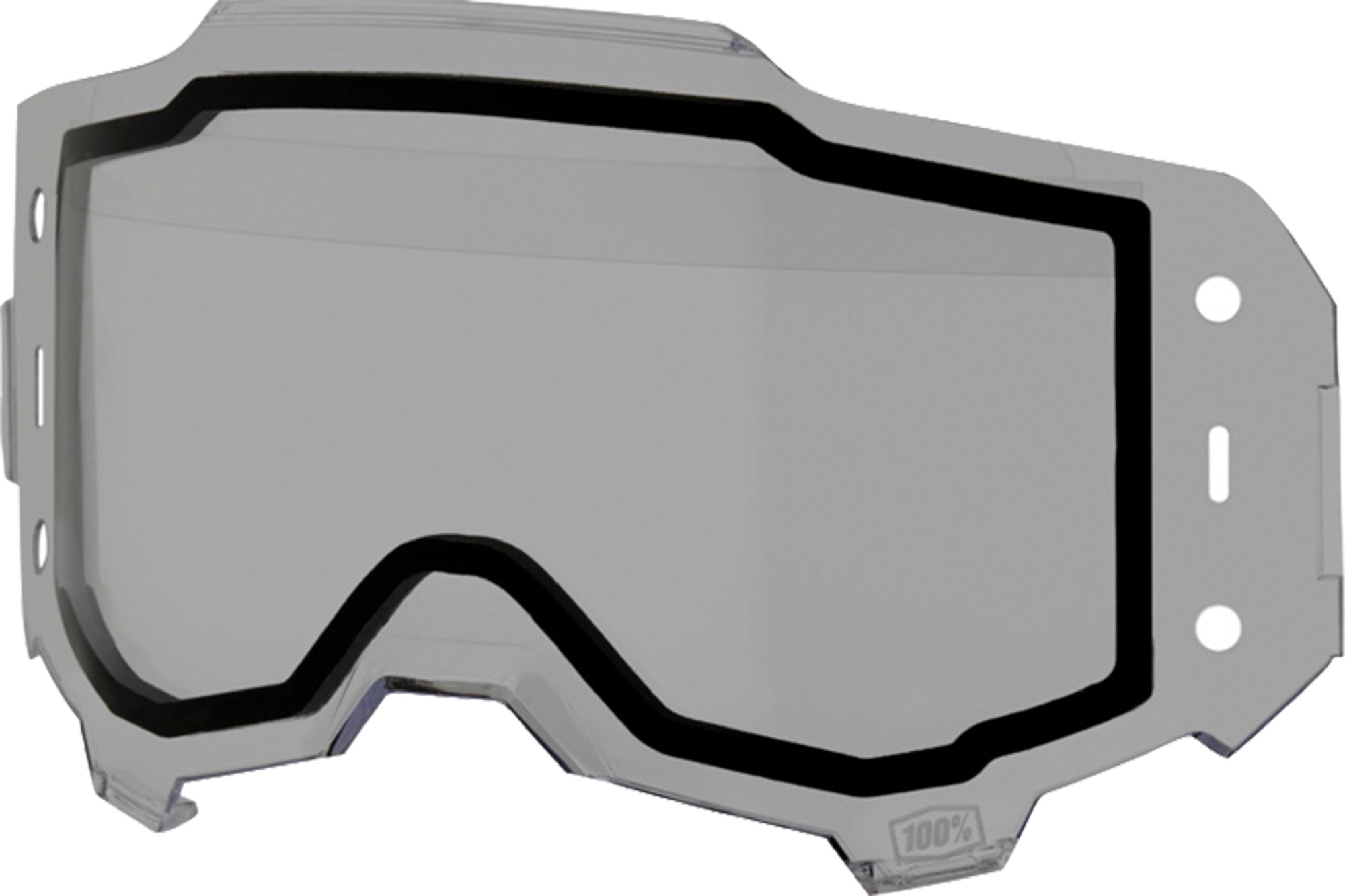 100% Armega Forecast Dual Pane Vented Replacement Lens smoke Figure 1