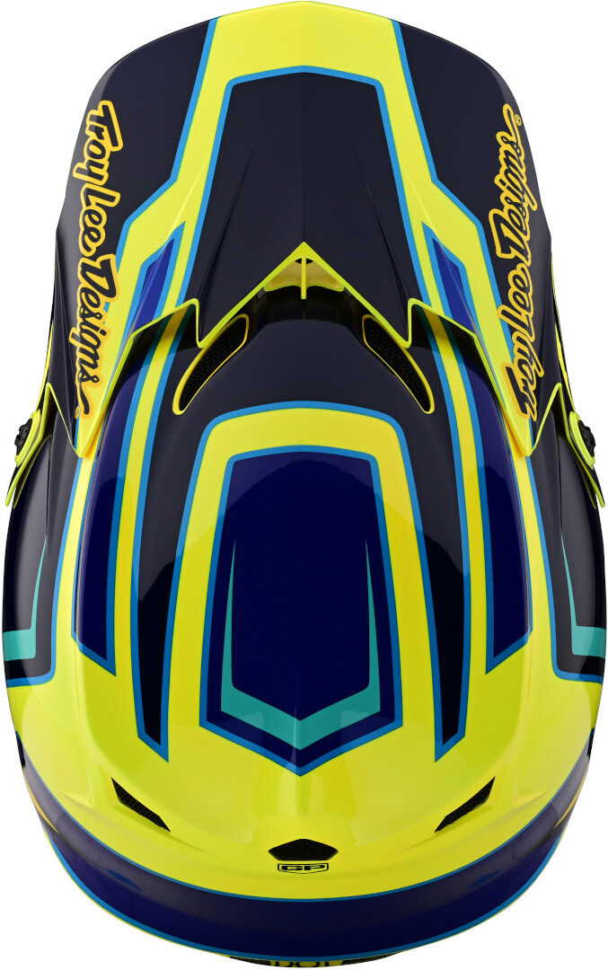Troy Lee Designs GP Ritn Motocross Hjälm blå/gul S (55/56) Figur 2