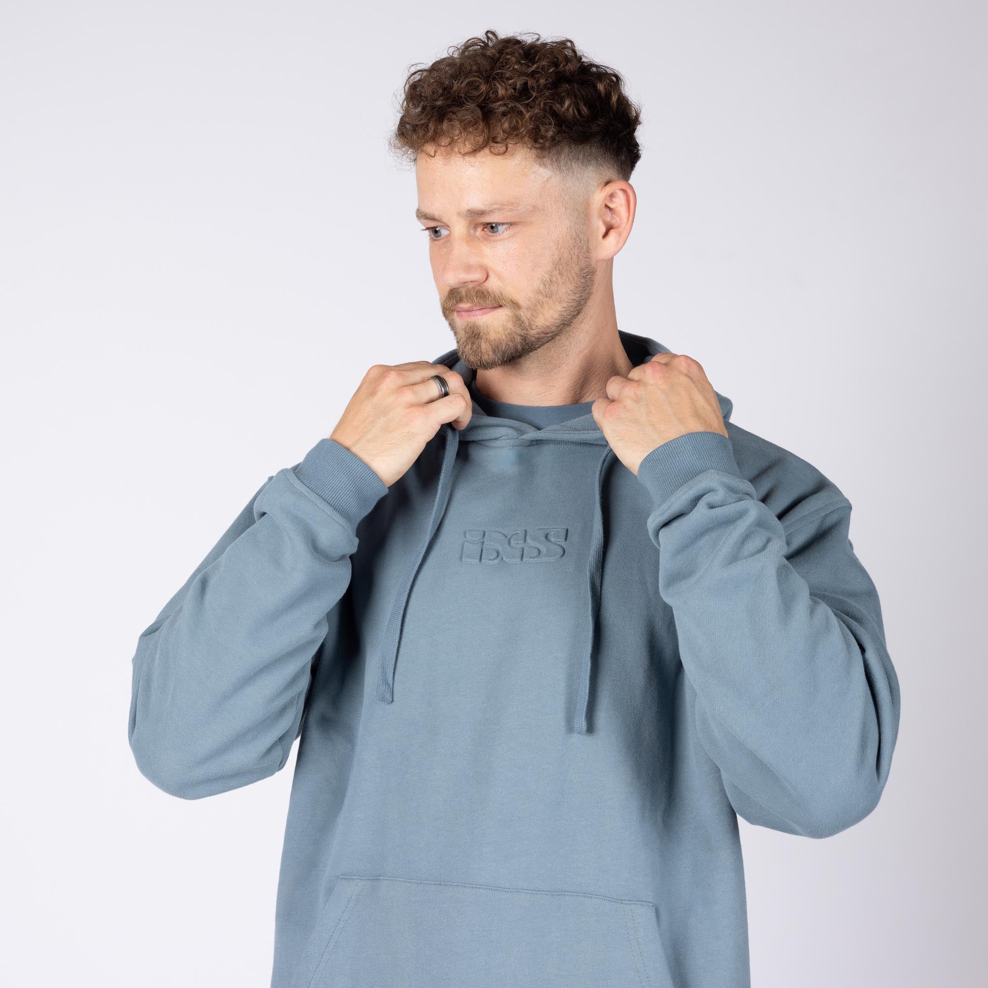 IXS Brand 1.0 후디 파란색/회색 XL 그림 9