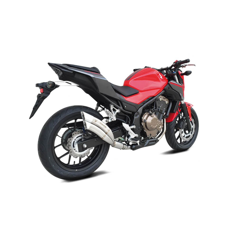 Silenciador de aço inoxidável IXRACE para Honda CBR 500 R / CB 500 F, 16- Artigo principal Figura 1