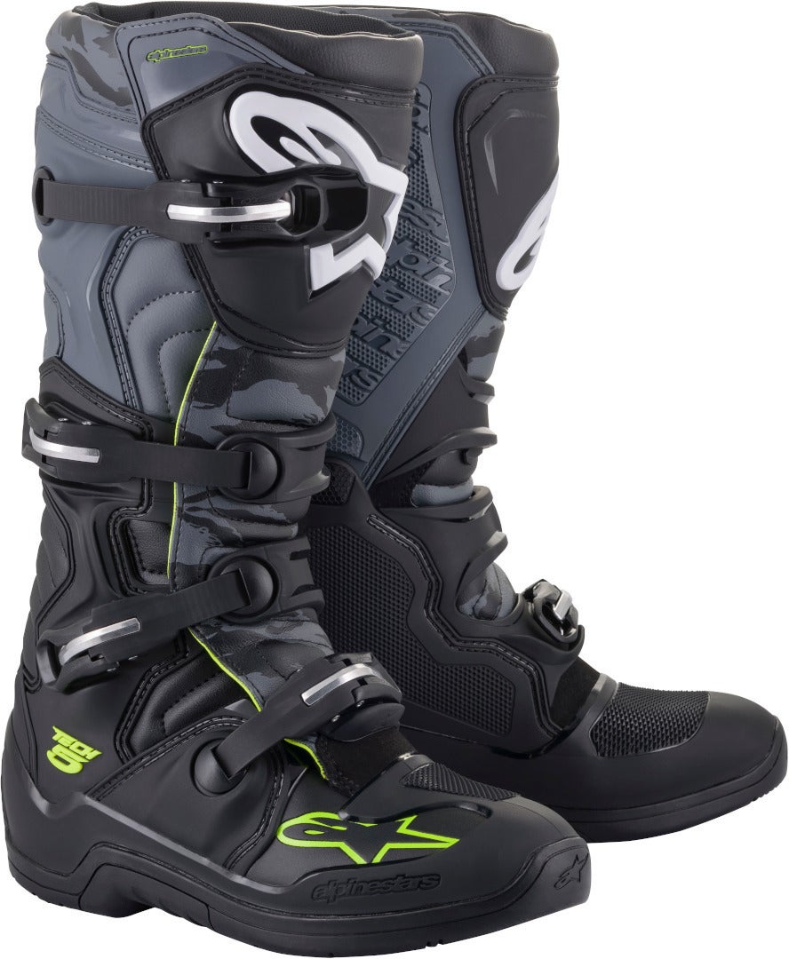 Alpinestars Tech 5 Motocross støvler sort/grå/gul 16 (52) Figur 1