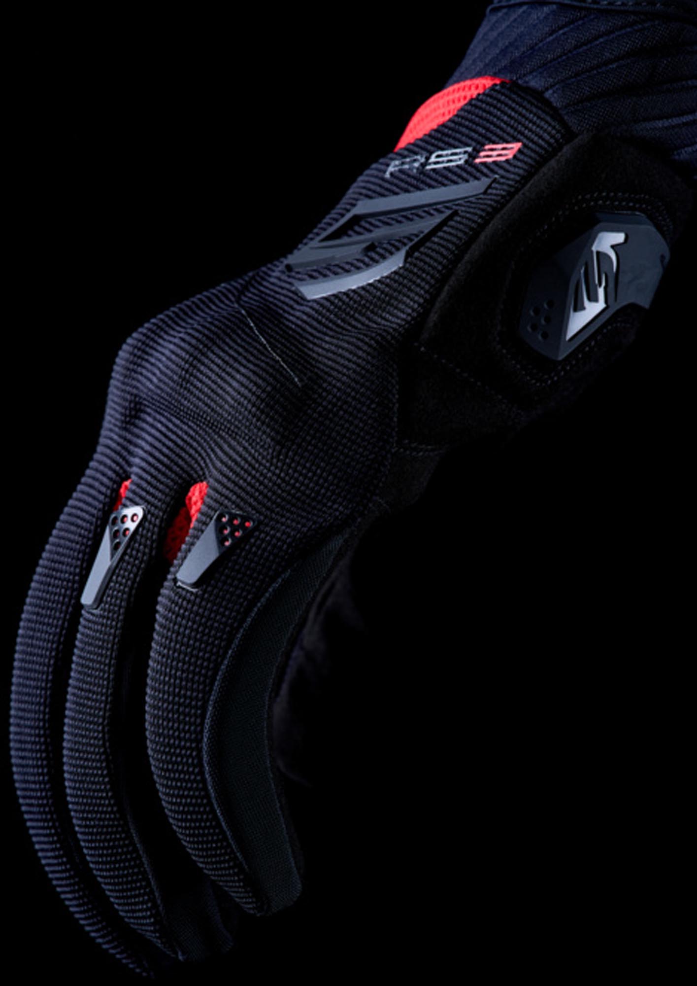 Five RS3 EVO Motorcycle Gloves black/red M Figure 3