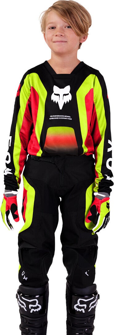 FOX 180 Ballast Calças Jovens Motocross preto/vermelho 28 Figura 1