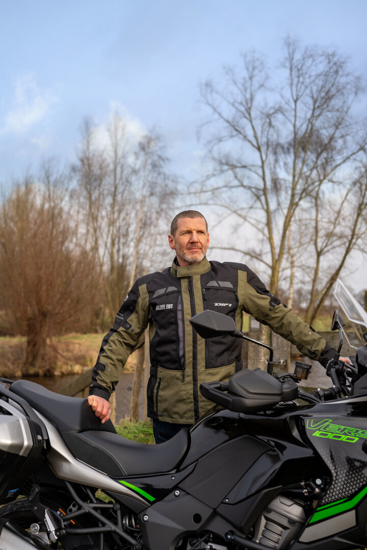 DIFI Granada Aerotex Veste textile de moto imperméable Vert/Noir XL Figure 3