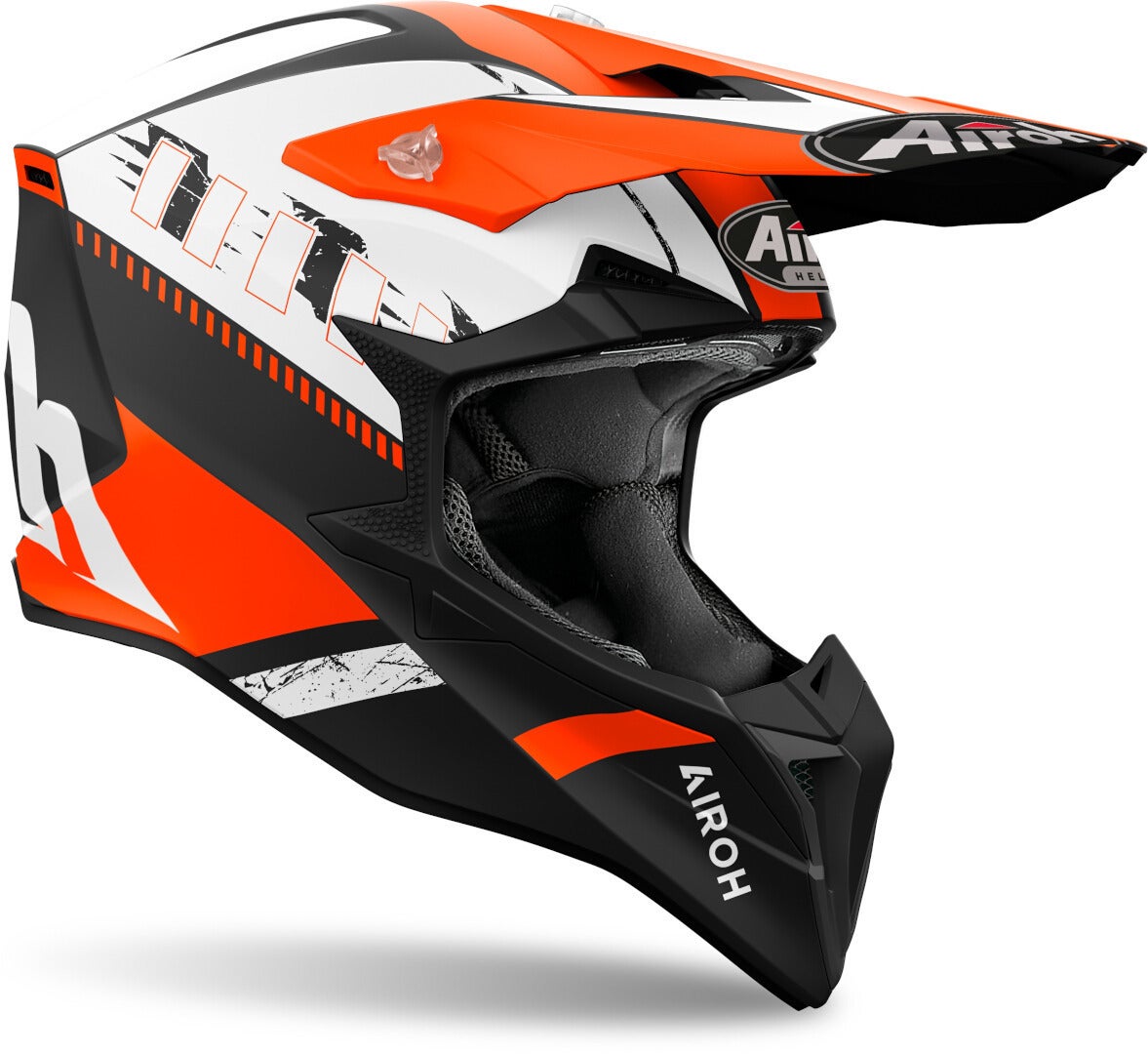 Airoh Wraaap Feel Motocross Helm schwarz/weiß/orange S (55/56) Abbildung 2