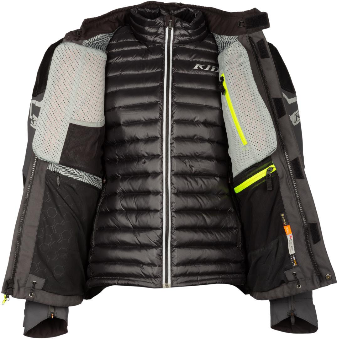 Klim Kodiak Motorcycle Textile Jacket grey/yellow 31 Figure 5