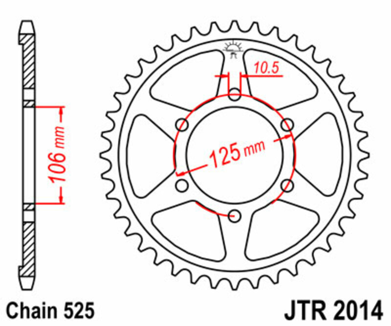 JT-DRIVHJUL Standard stålkrona 2014 - 525 Figur 1