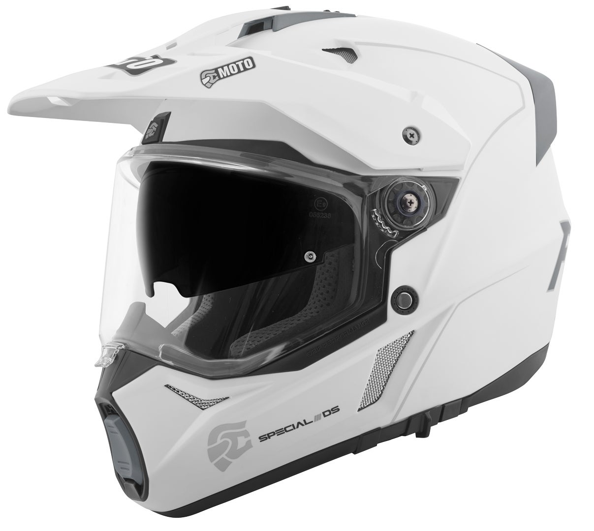 FC-Moto Merkur Pro Straight Casque d’enduro Blanc mat 2XL Figure 1