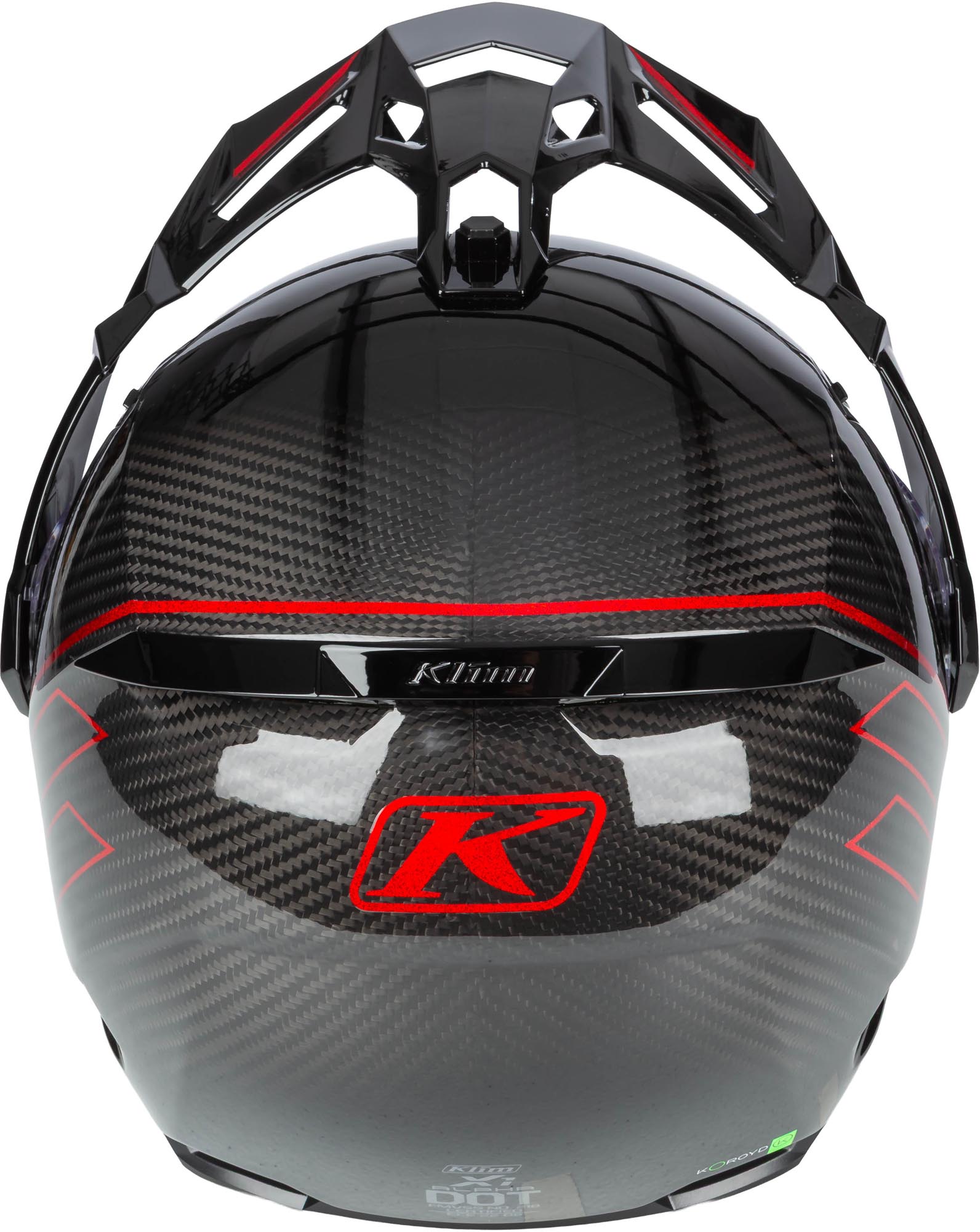 Klim X1 Alpha Graphic Carbon Endurohelm Zwart/Rood S (55/56) Figuur 4